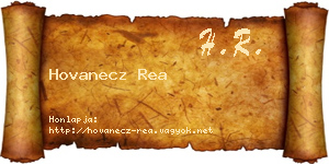 Hovanecz Rea névjegykártya